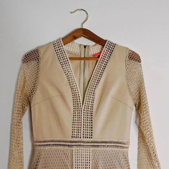 Xtaren Nude Mesh Bodycon Dress Clubbing Party Festival Rave Women's Size M - Picture 2 of 6